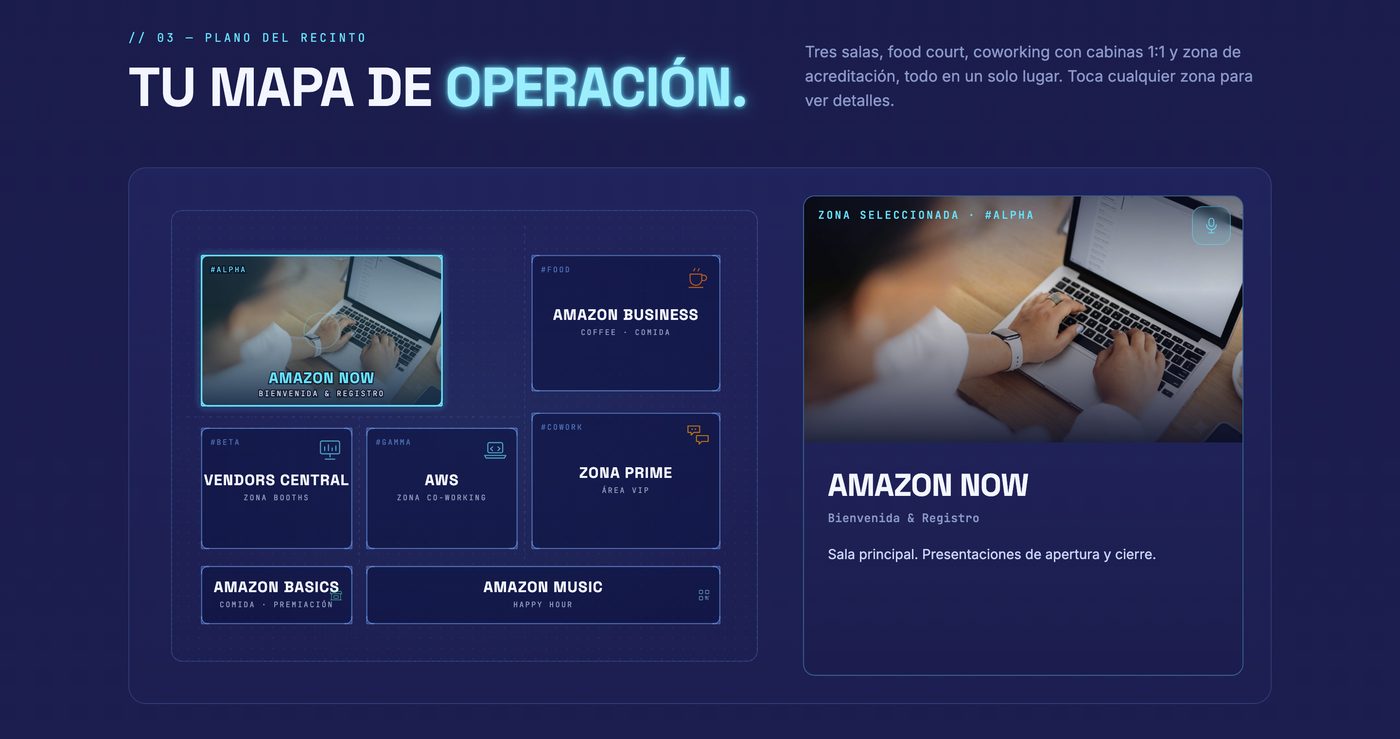 Plano del recinto del Amazon Vendor Summit